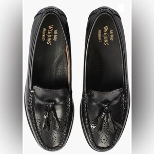Free People New Weejuns G.H. Bass & Co. Black Estalle Leather Loafers, Size 8.5